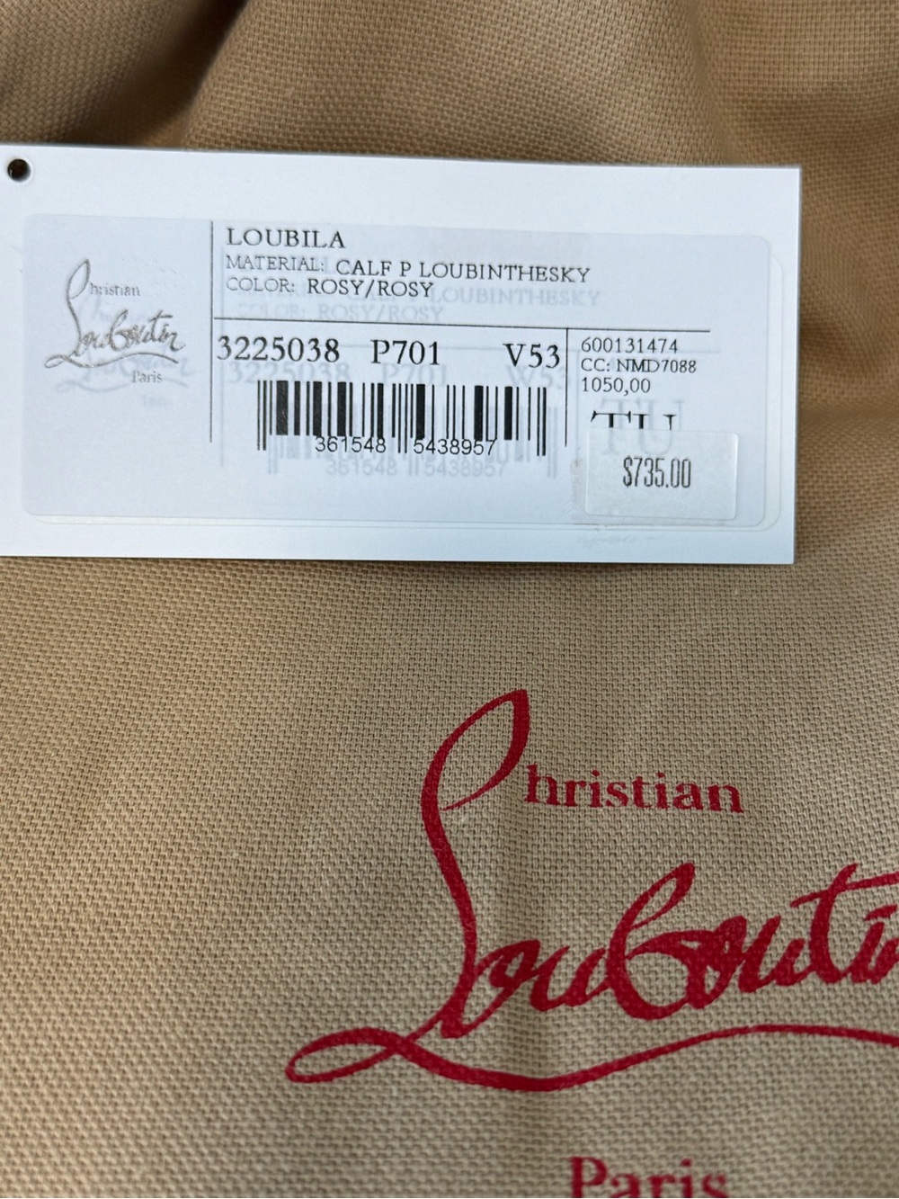 Christian Louboutin Blush Pink Logo Chain Shoulder Bag - Picture 12 of 12